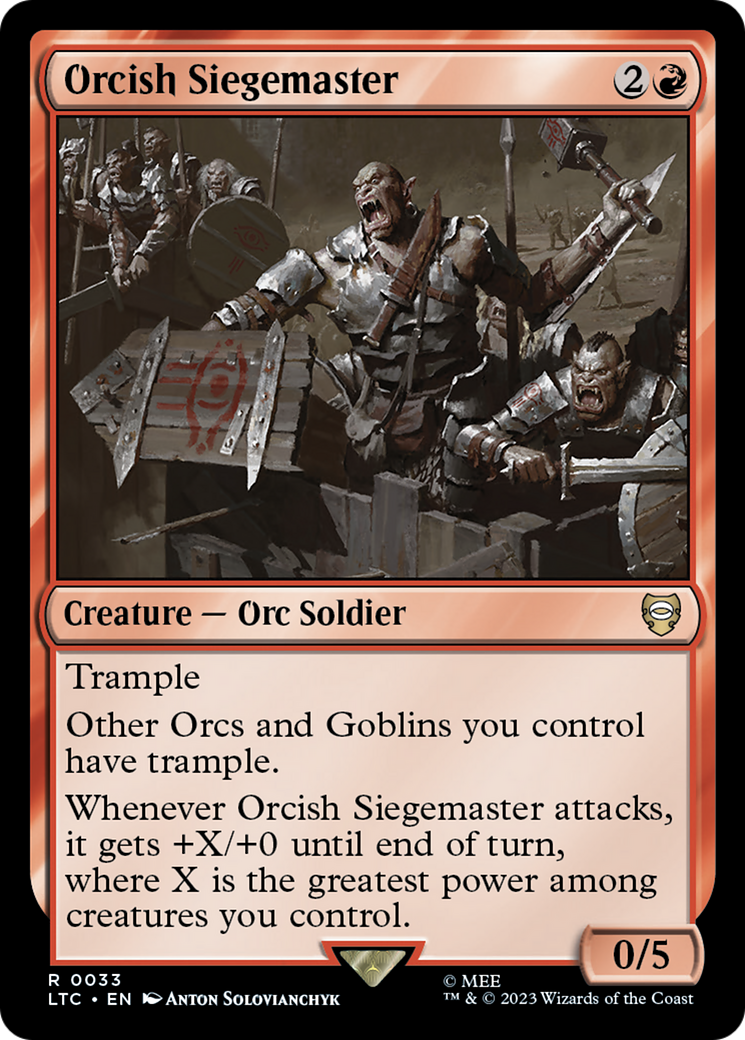 Orcish Siegemaster [The Lord of the Rings: Tales of Middle-Earth Commander] | Gaming Infinity