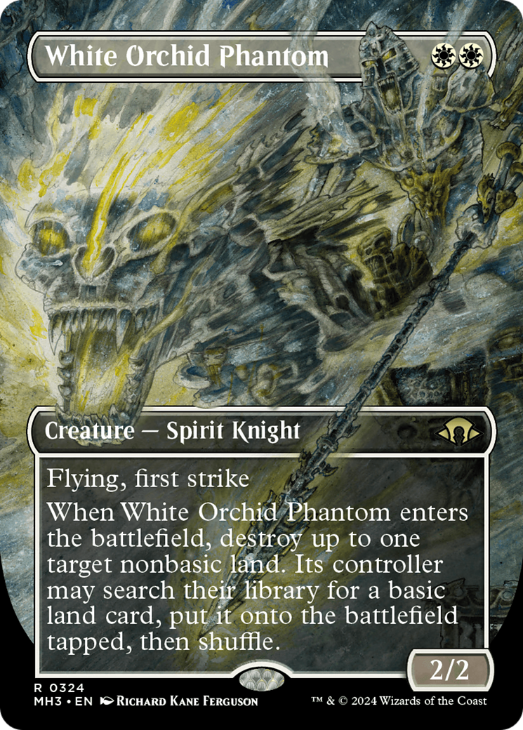 White Orchid Phantom (Borderless) [Modern Horizons 3] | Gaming Infinity