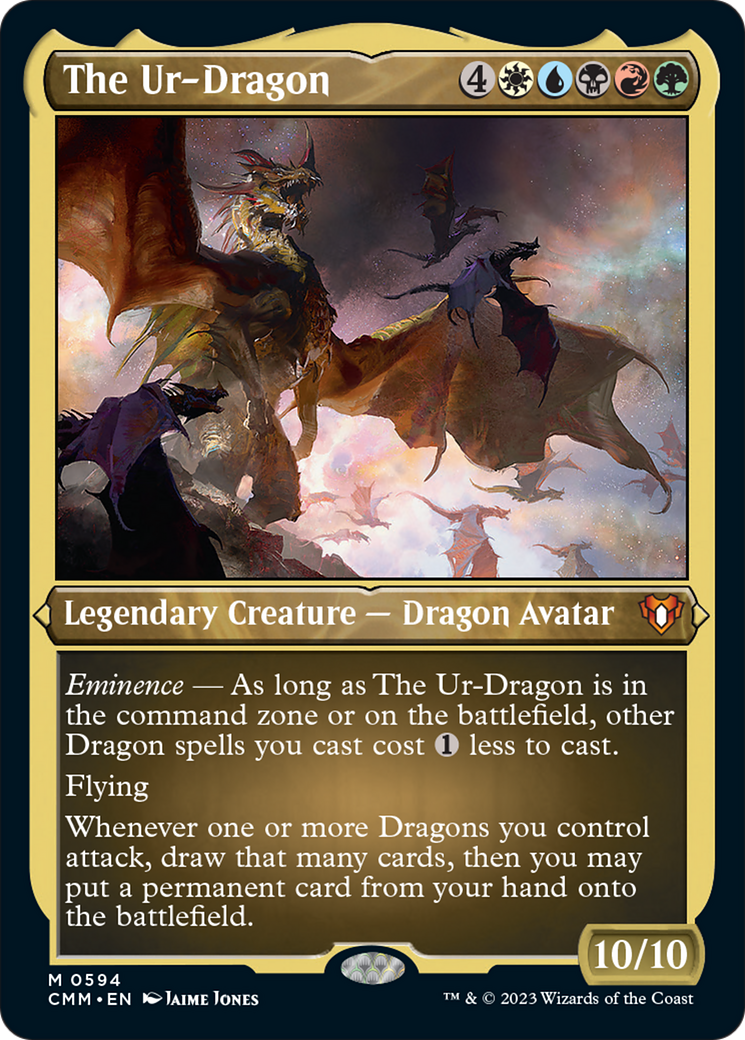 The Ur-Dragon (Foil Etched) [Commander Masters] | Gaming Infinity