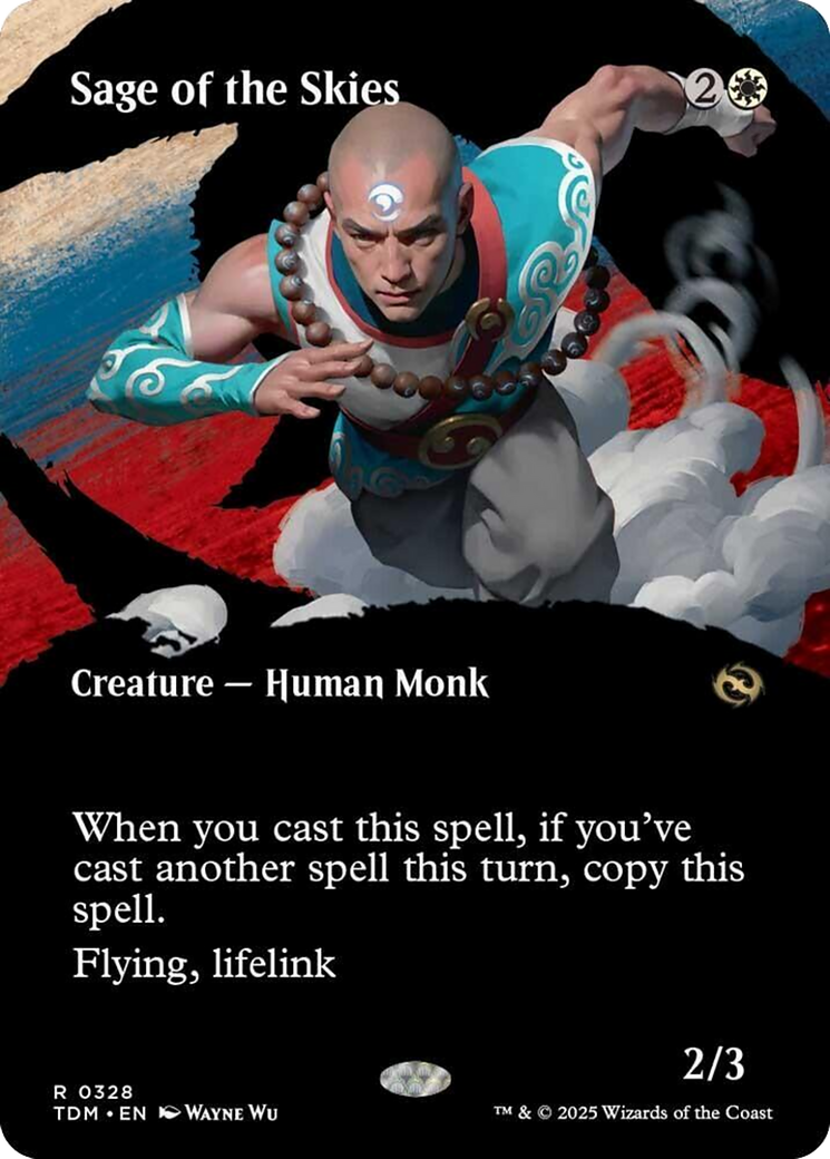 Sage of the Skies (Borderless) [Tarkir: Dragonstorm] | Gaming Infinity