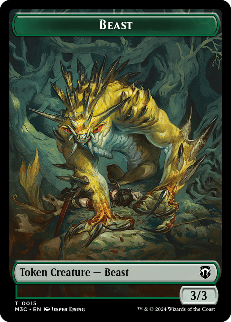 Beast (0015) // Insect (0025) Double-Sided Token [Modern Horizons 3 Commander Tokens] | Gaming Infinity