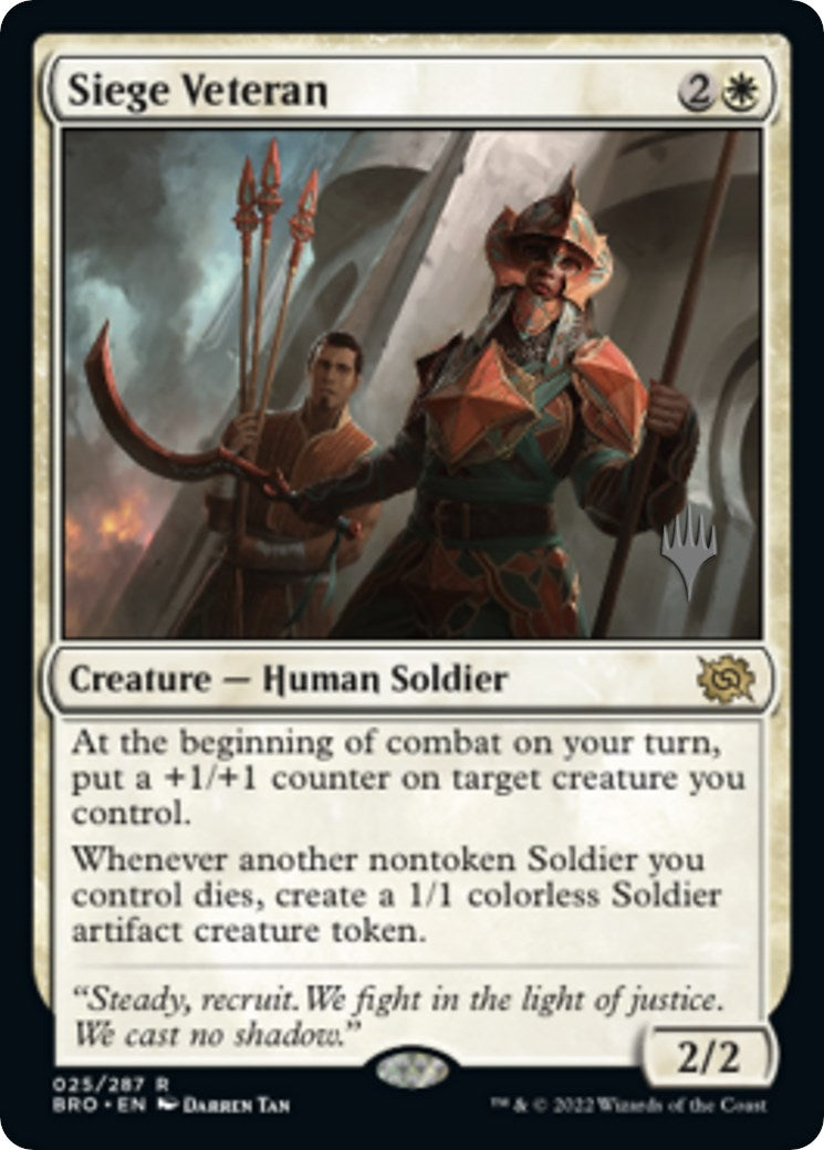 Siege Veteran (Promo Pack) [The Brothers' War Promos] | Gaming Infinity