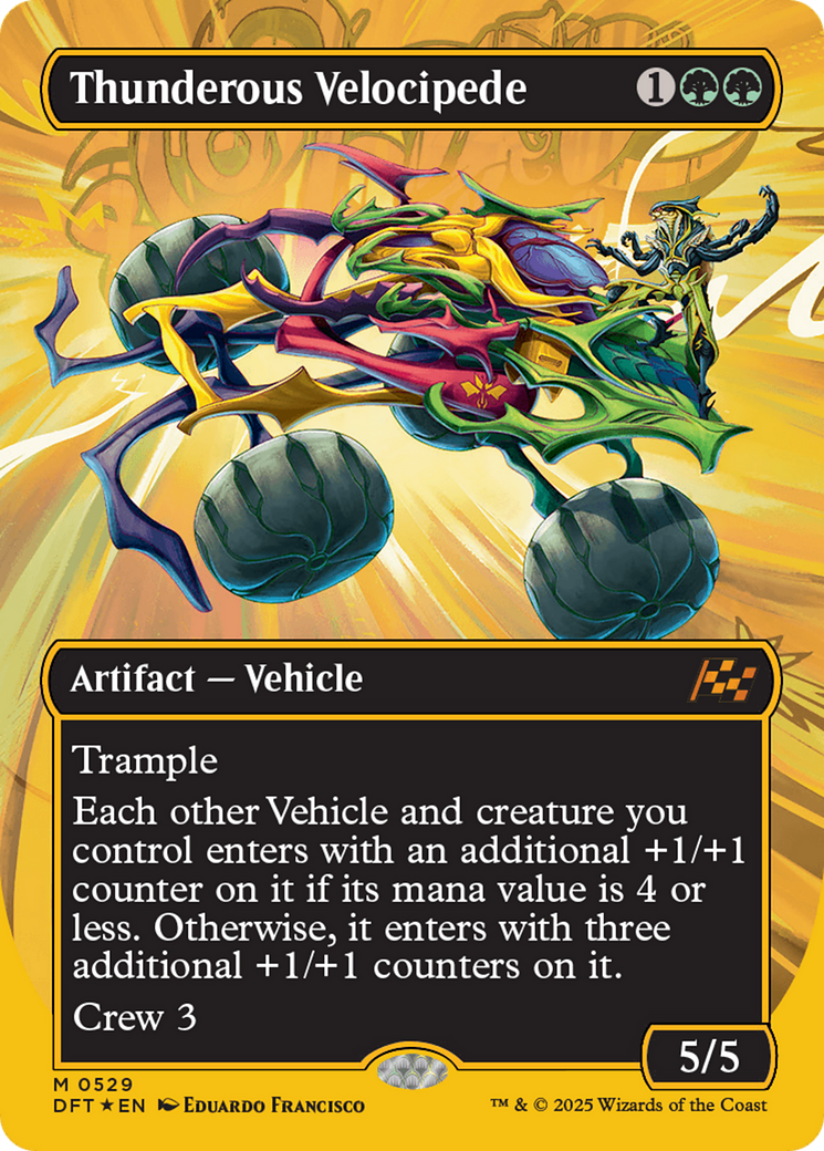 Thunderous Velocipede (Borderless) (First-Place Foil) [Aetherdrift] | Gaming Infinity