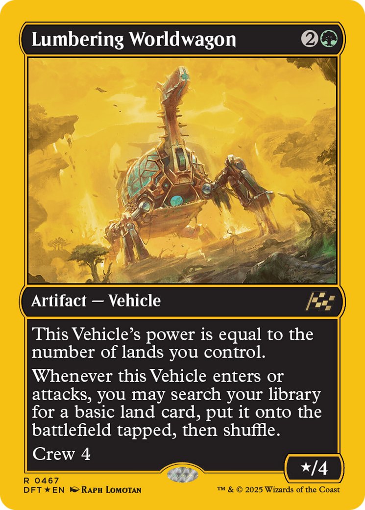 Lumbering Worldwagon (First-Place Foil) [Aetherdrift] | Gaming Infinity