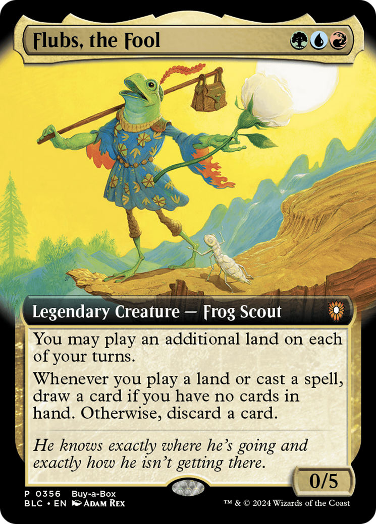 Flubs, the Fool (Buy-A-Box) (Extended Art) [Bloomburrow Promos] | Gaming Infinity