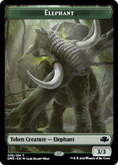 Elephant // Saproling Double-Sided Token [Dominaria Remastered Tokens] | Gaming Infinity