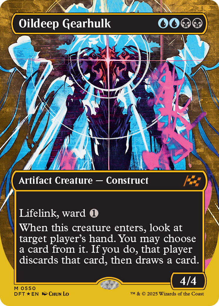 Oildeep Gearhulk (Borderless) (First-Place Foil) [Aetherdrift] | Gaming Infinity