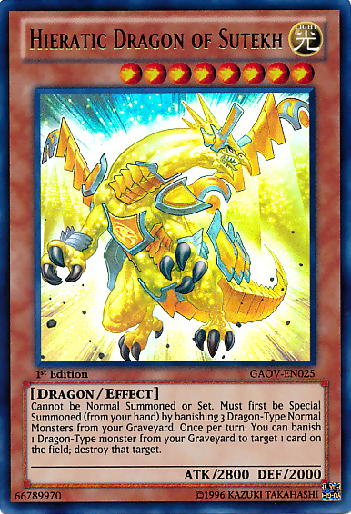 Hieratic Dragon of Sutekh [GAOV-EN025] Ultra Rare | Gaming Infinity
