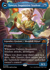 Tamiyo, Inquisitive Student // Tamiyo, Seasoned Scholar (Borderless) (Textured Foil) [Modern Horizons 3] | Gaming Infinity