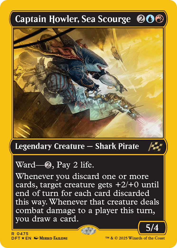 Captain Howler, Sea Scourge (First-Place Foil) [Aetherdrift] | Gaming Infinity