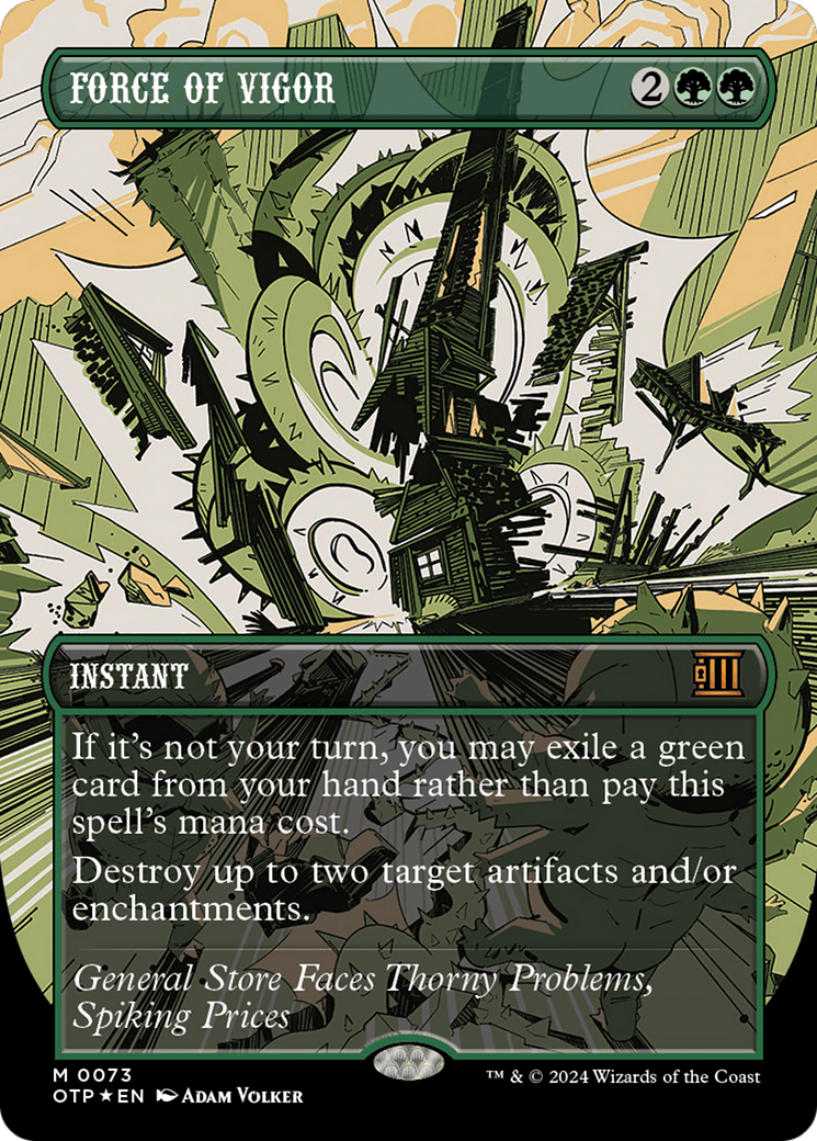 Force of Vigor (Textured Foil) [Outlaws of Thunder Junction: Breaking News] | Gaming Infinity