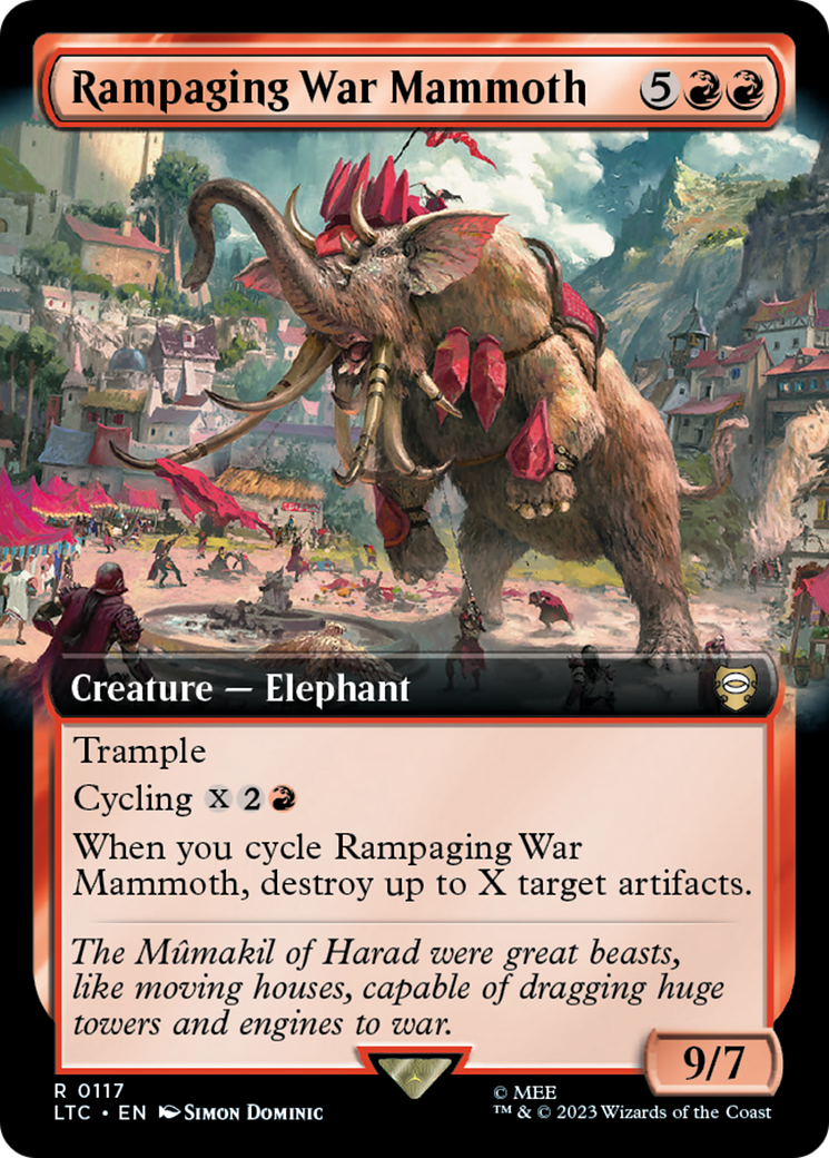 Rampaging War Mammoth (Extended Art) [The Lord of the Rings: Tales of Middle-Earth Commander] | Gaming Infinity