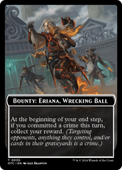 Bounty: Eriana, Wrecking Ball // Bounty Rules Double-Sided Token [Outlaws of Thunder Junction Commander Tokens] | Gaming Infinity