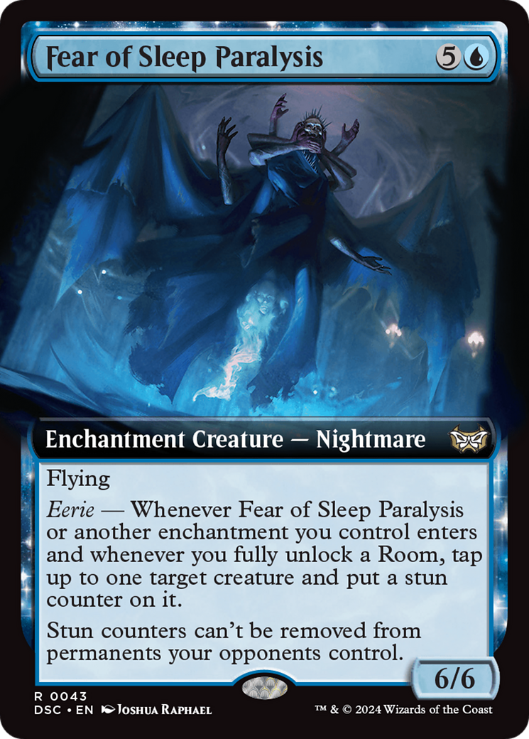 Fear of Sleep Paralysis (Extended Art) [Duskmourn: House of Horror Commander] | Gaming Infinity