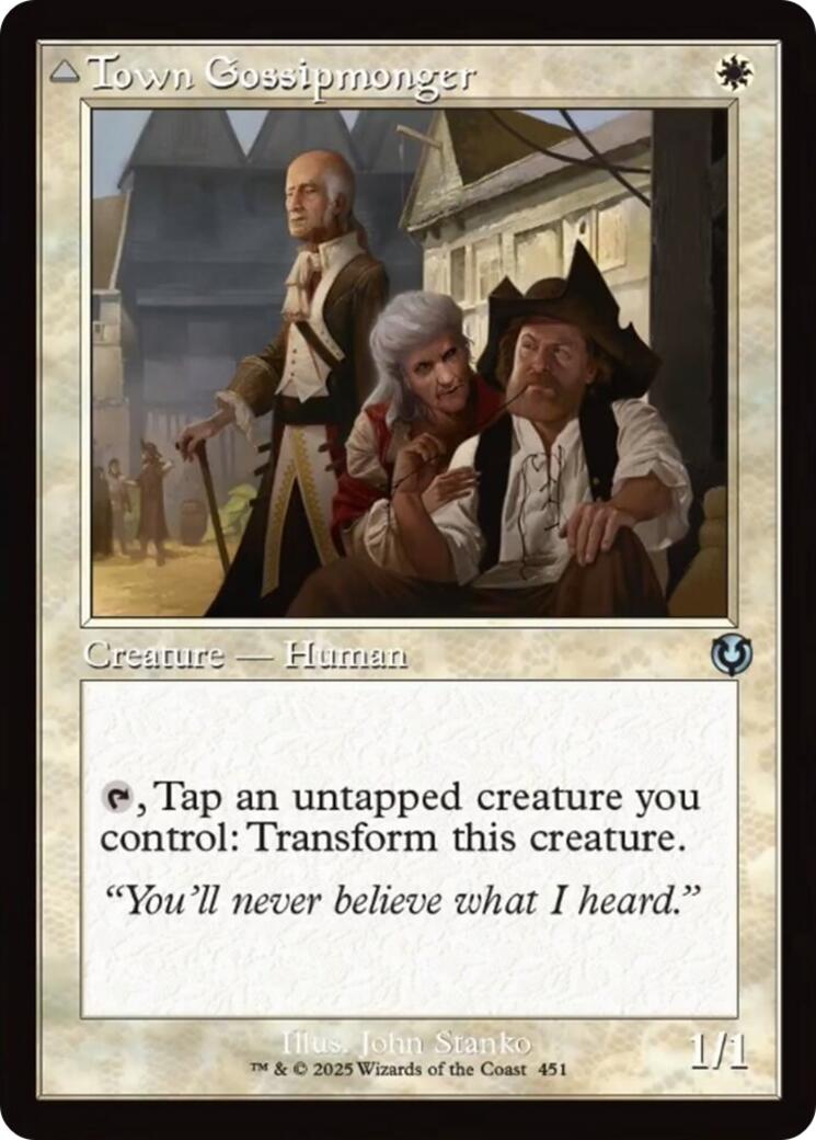 Town Gossipmonger // Incited Rabble (Retro Frame) [Innistrad Remastered] | Gaming Infinity