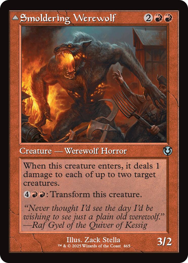 Smoldering Werewolf // Erupting Dreadwolf (Retro Frame) [Innistrad Remastered] | Gaming Infinity