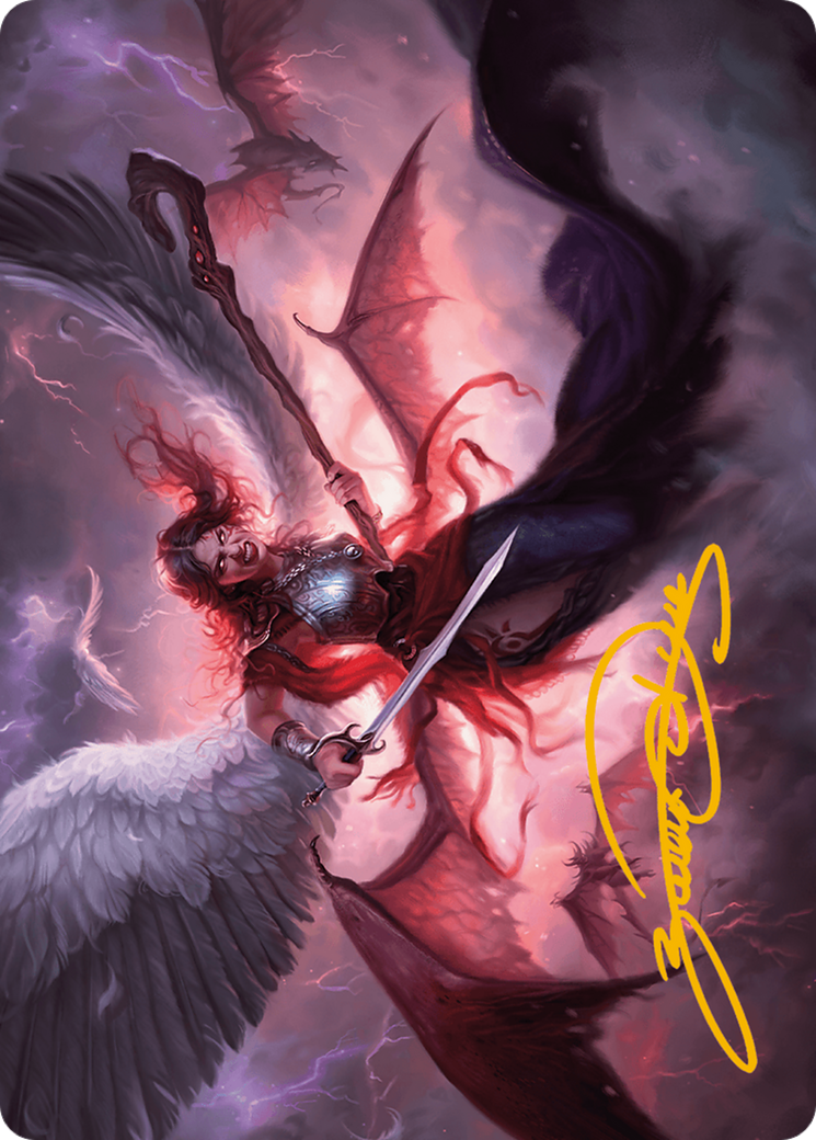 Kaalia of the Vast Art Card (Gold-Stamped Signature) [Modern Horizons 3 Art Series] | Gaming Infinity