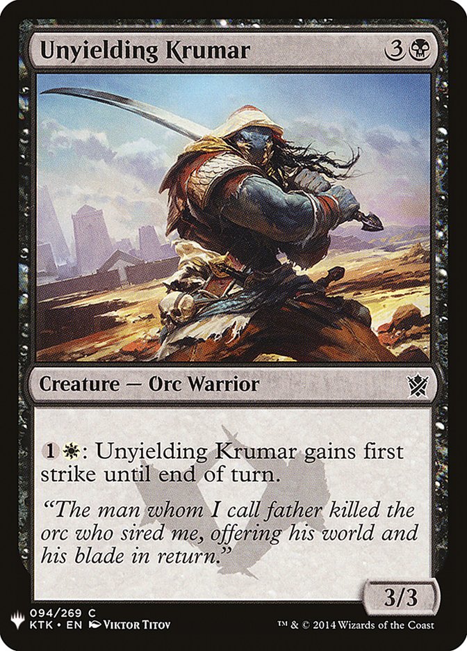 Unyielding Krumar [Mystery Booster] | Gaming Infinity