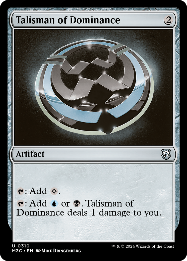 Talisman of Dominance (Ripple Foil) [Modern Horizons 3 Commander] | Gaming Infinity