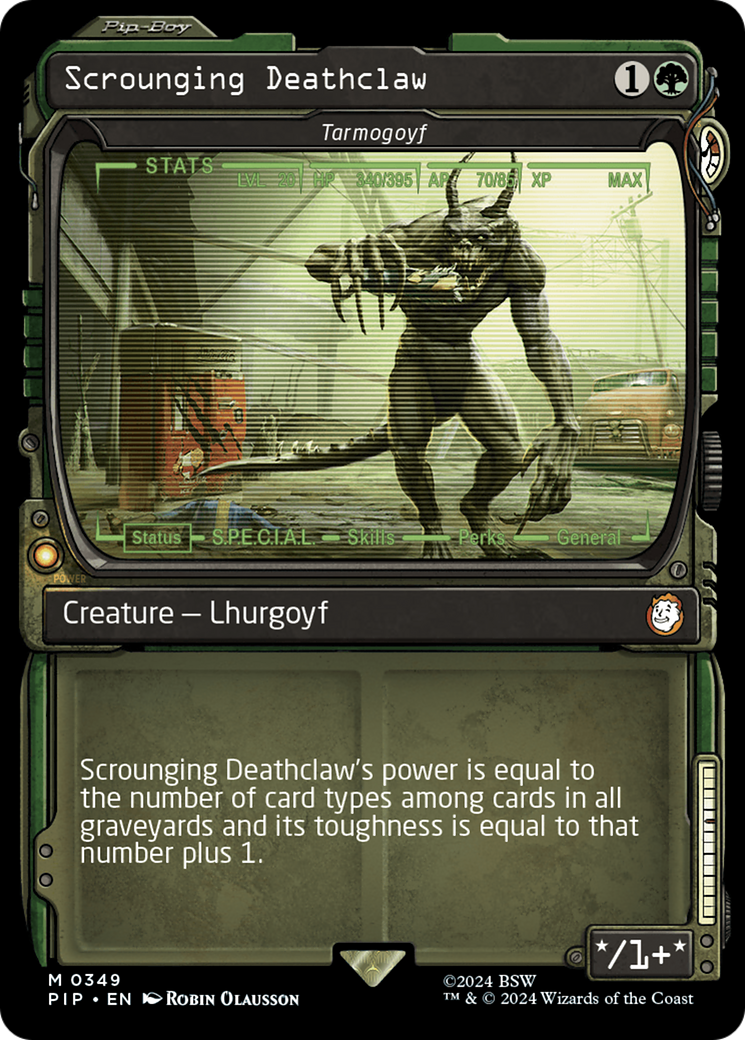 Scrounging Deathclaw - Tarmogoyf (Showcase) [Fallout] | Gaming Infinity