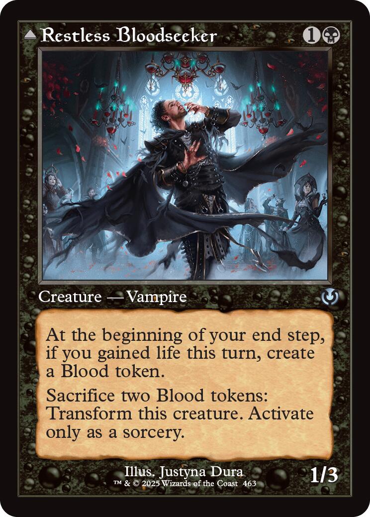 Restless Bloodseeker // Bloodsoaked Reveler (Retro Frame) [Innistrad Remastered] | Gaming Infinity