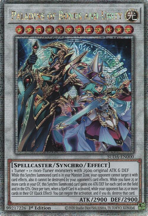Paladins of Bonds and Unity [SUDA-EN000] Quarter Century Secret Rare | Gaming Infinity