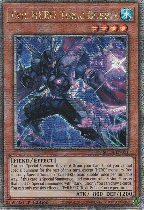 Evil HERO Toxic Bubble (Quarter Century Secret Rare) [SUDA-EN001] Quarter Century Secret Rare | Gaming Infinity