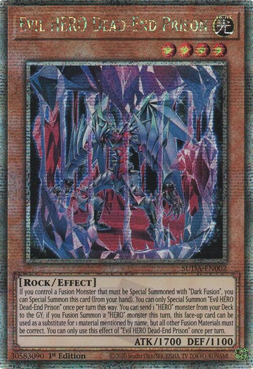 Evil HERO Dead-End Prison (Quarter Century Secret Rare) [SUDA-EN002] Quarter Century Secret Rare | Gaming Infinity