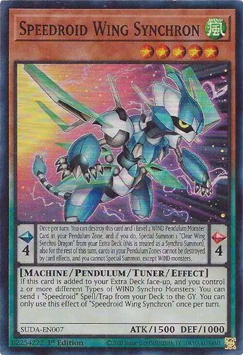 Speedroid Wing Synchron [SUDA-EN007] Super Rare | Gaming Infinity
