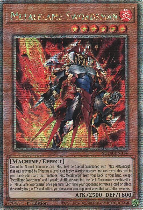 Metalflame Swordsman (Quarter Century Secret Rare) [SUDA-EN014] Quarter Century Secret Rare | Gaming Infinity