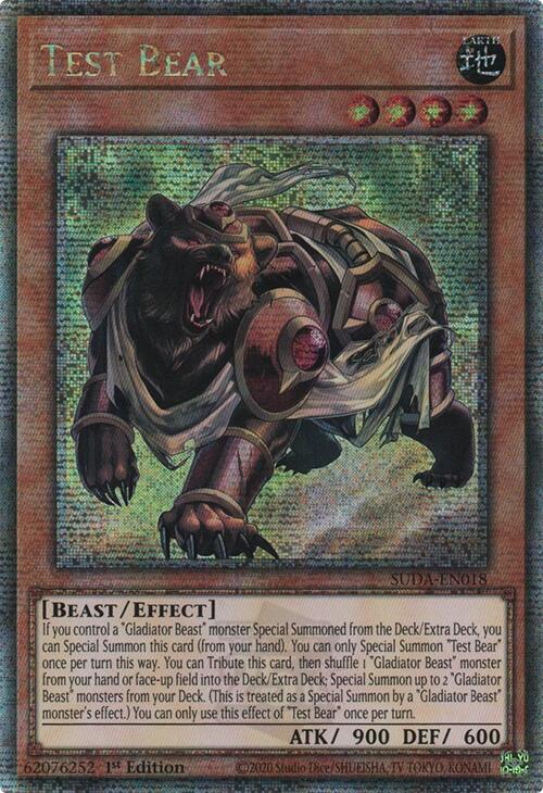 Test Bear (Quarter Century Secret Rare) [SUDA-EN018] Quarter Century Secret Rare | Gaming Infinity