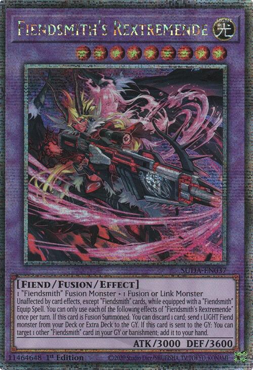 Fiendsmith's Rextremende (Quarter Century Secret Rare) [SUDA-EN037] Quarter Century Secret Rare | Gaming Infinity