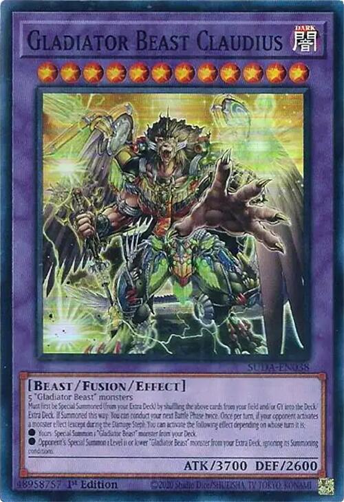 Gladiator Beast Claudius [SUDA-EN038] Super Rare | Gaming Infinity