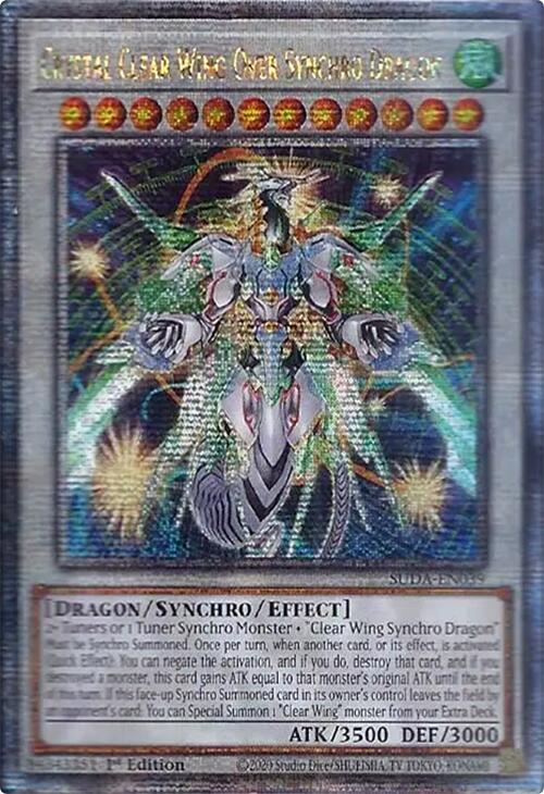 Crystal Clear Wing Over Synchro Dragon (Quarter Century Secret Rare) [SUDA-EN039] Quarter Century Secret Rare | Gaming Infinity