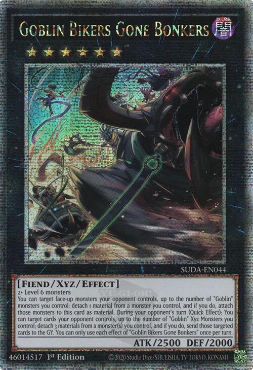Goblin Bikers Gone Bonkers (Quarter Century Secret Rare) [SUDA-EN044] Quarter Century Secret Rare | Gaming Infinity