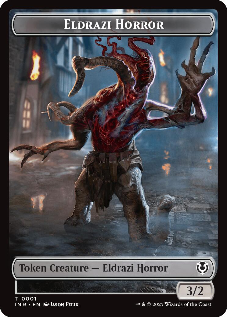 Eldrazi Horror // Human Soldier (0003) Double-Sided Token [Innistrad Remastered Tokens] | Gaming Infinity