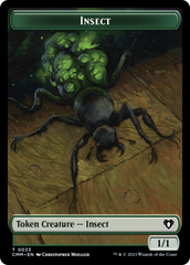 Spirit (0010) // Insect Double-Sided Token [Commander Masters Tokens] | Gaming Infinity