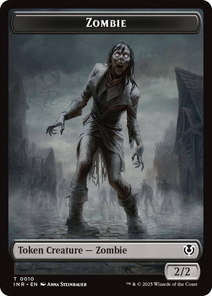 Zombie (0010) // Blood Double-Sided Token [Innistrad Remastered Tokens] | Gaming Infinity