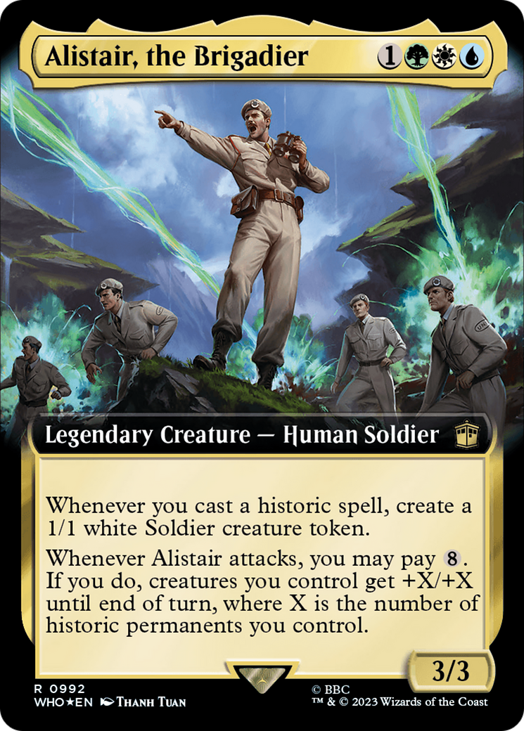 Alistair, the Brigadier (Extended Art) (Surge Foil) [Doctor Who] | Gaming Infinity