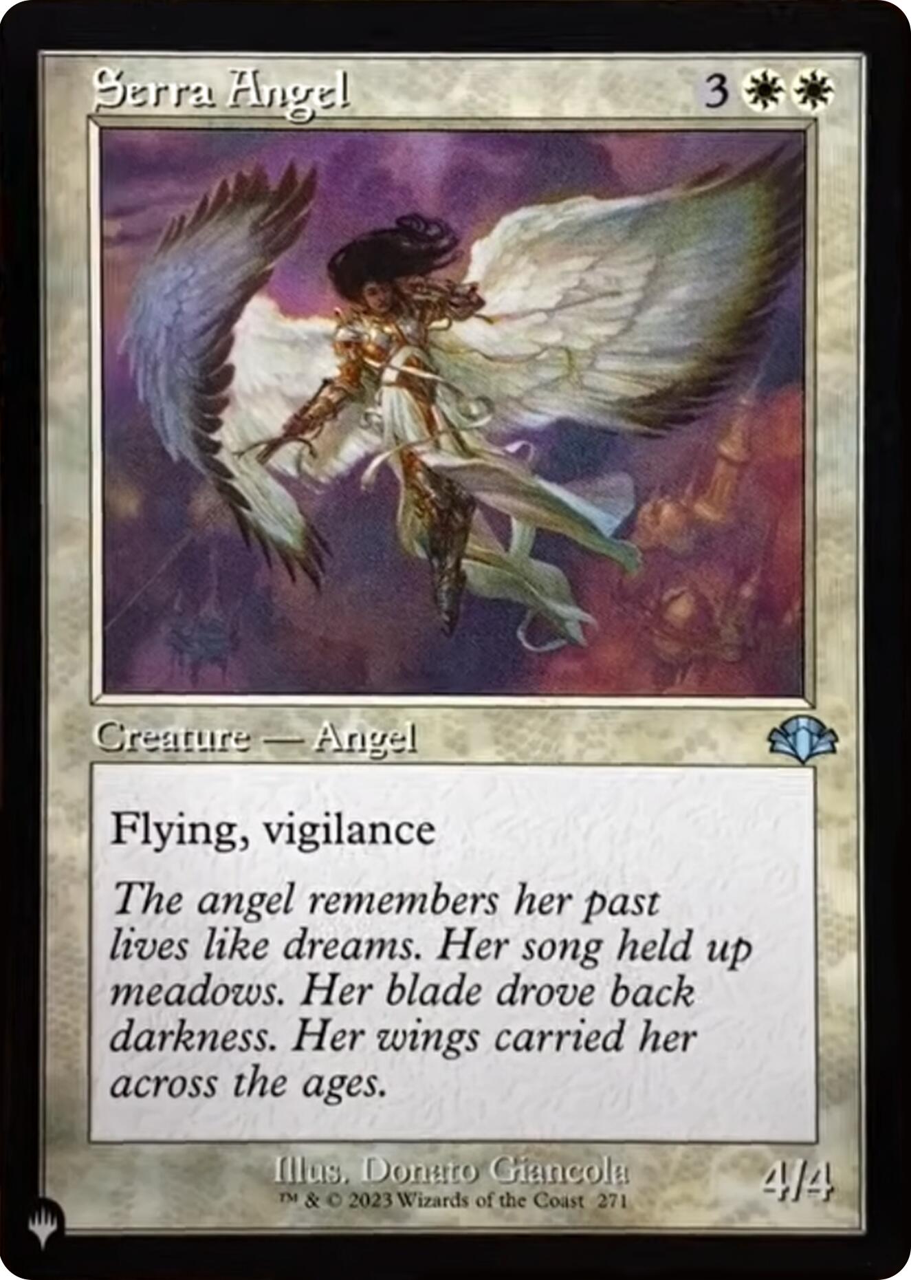 Serra Angel (Retro Frame) [The List] | Gaming Infinity