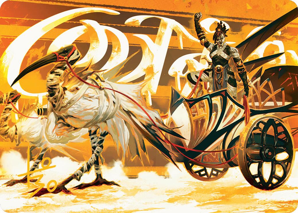 Skyseer's Chariot Art Card (Gold-Stamped Signature) [Aetherdrift Art Series] | Gaming Infinity