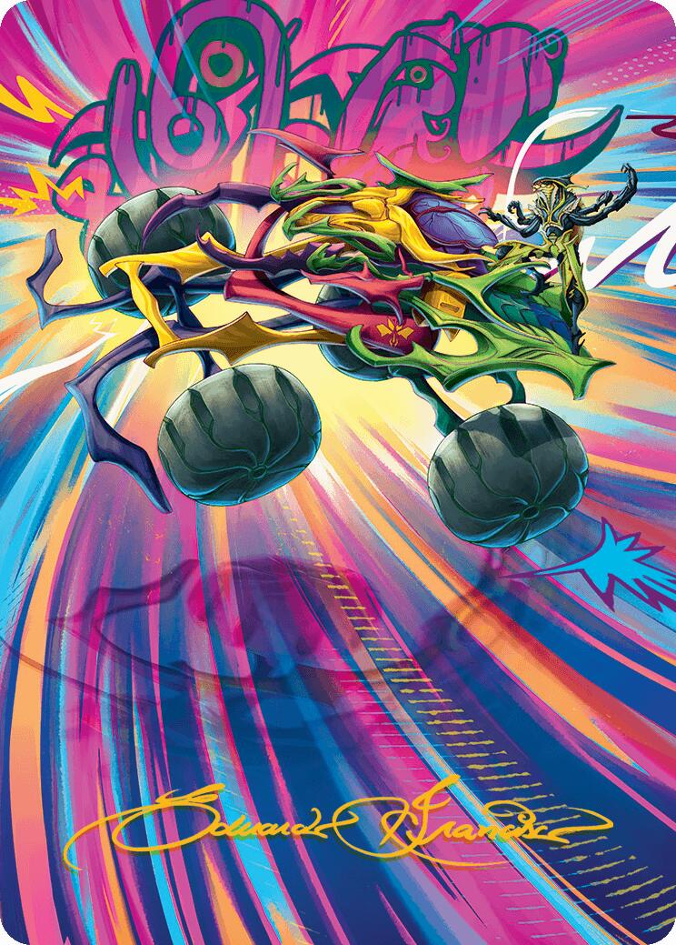 Thunderous Velocipede Art Card (Gold-Stamped Signature) [Aetherdrift Art Series] | Gaming Infinity