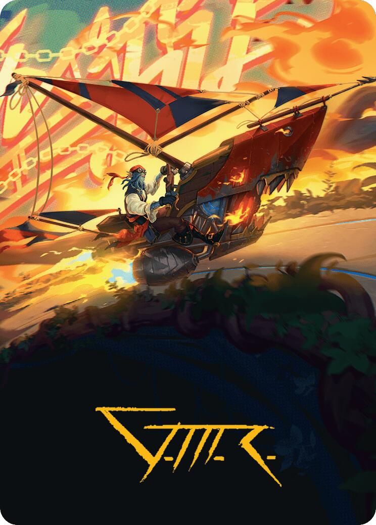 Boosted Sloop Art Card (Gold-Stamped Signature) [Aetherdrift Art Series] | Gaming Infinity