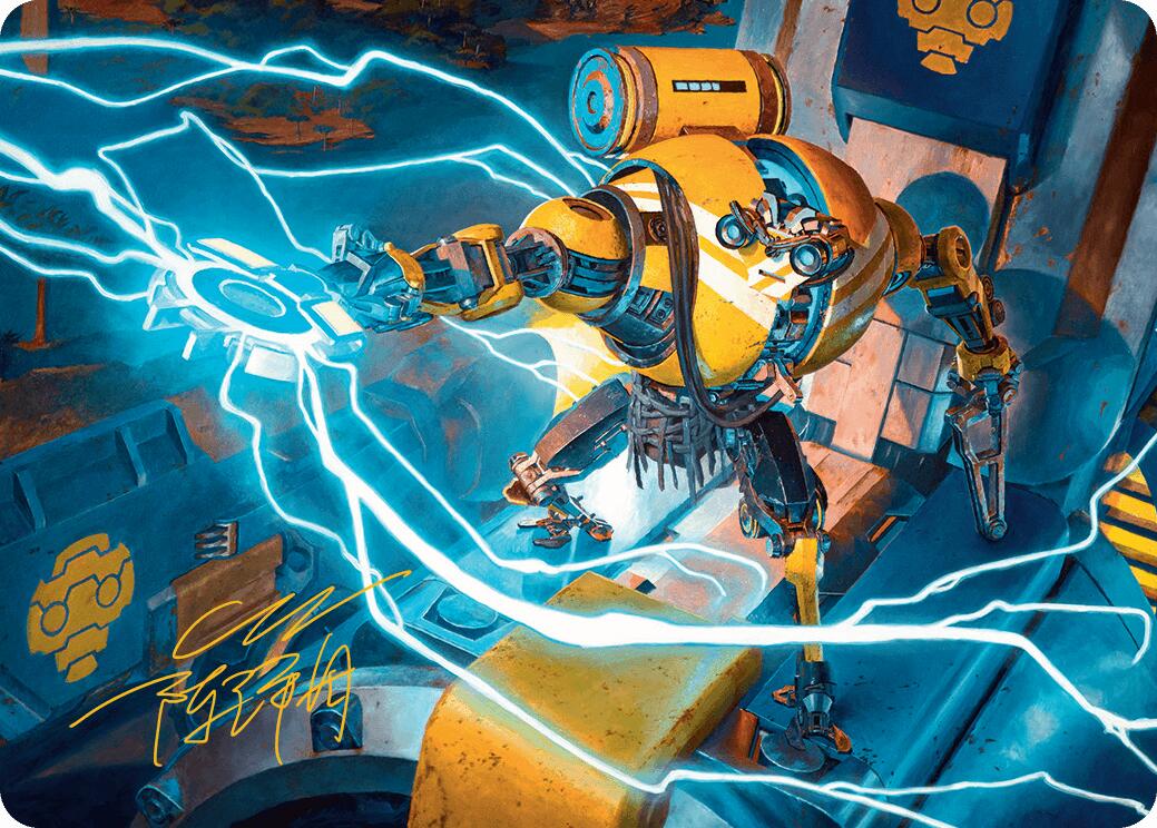 Mendicant Core, Guidelight Art Card (12/54) (Gold-Stamped Signature) [Aetherdrift Art Series] | Gaming Infinity