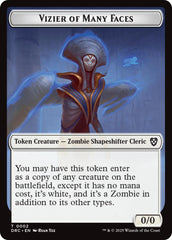 Vizier of Many Faces // Zombie (0003) Double-Sided Token [Aetherdrift Tokens] | Gaming Infinity
