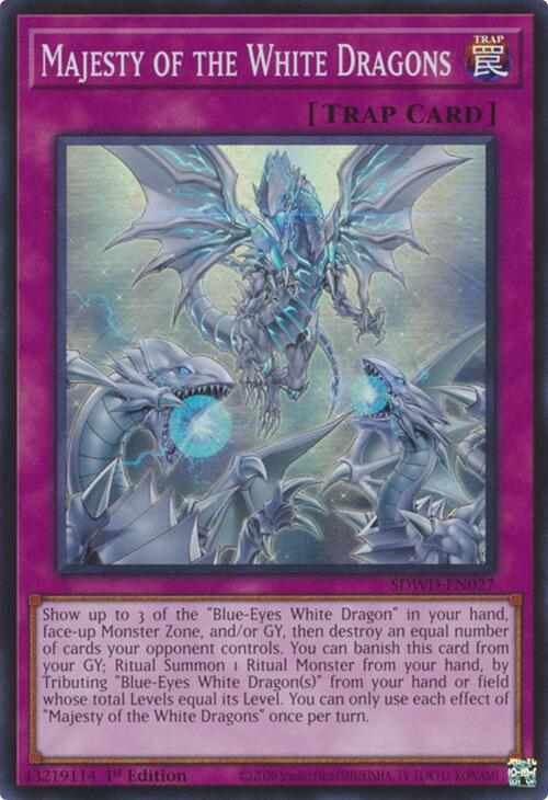Majesty of the White Dragons [SDWD-EN027] Super Rare | Gaming Infinity
