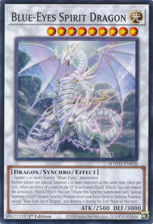 Blue-Eyes Spirit Dragon [SDWD-EN038] Common | Gaming Infinity