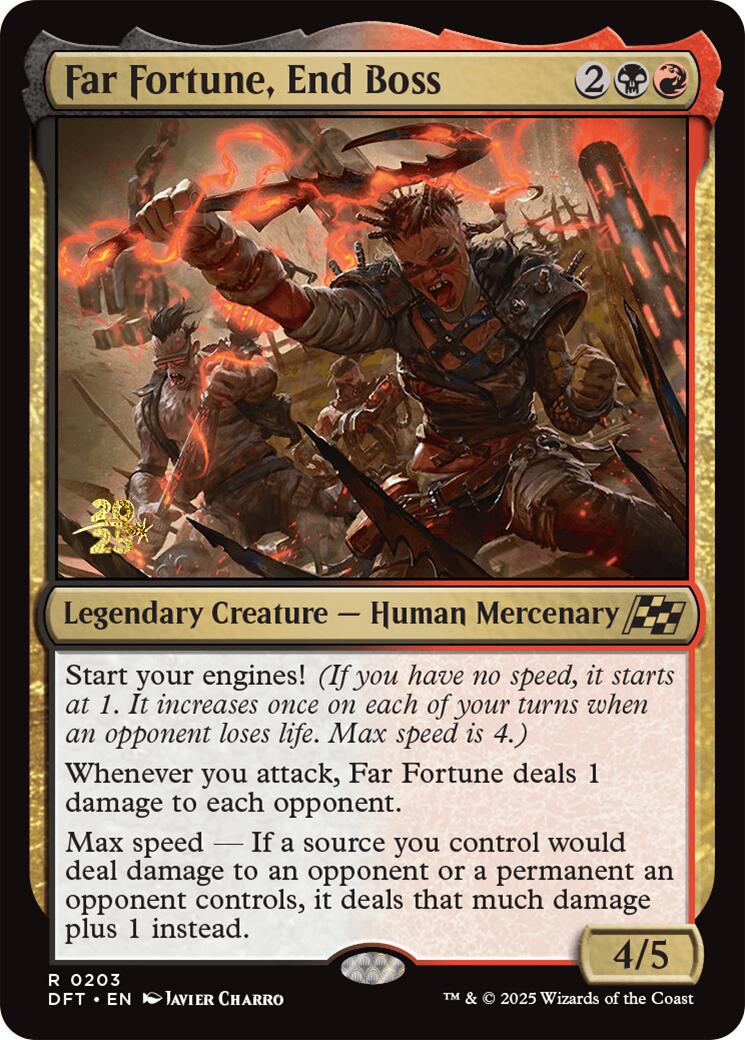 Far fortune, End Boss [Aetherdrift Prerelease Promos] | Gaming Infinity
