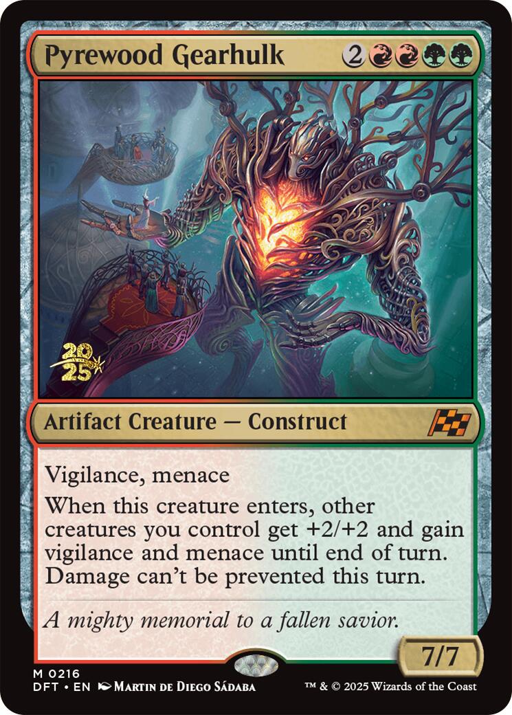 Pyrewood Gearhulk [Aetherdrift Prerelease Promos] | Gaming Infinity