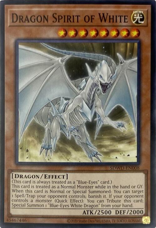 Dragon Spirit of White (Unlimited Misprint) [SDWD-EN008] Common | Gaming Infinity